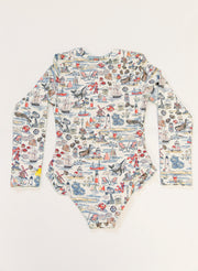 Girl's Rashguard Swimsuit- Voyager's Lens