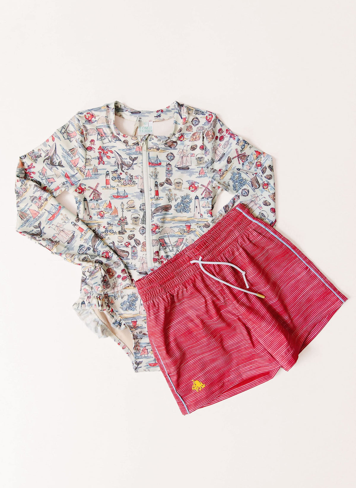Boys' UPF 50+ Swim Trunks — Fast-Drying Compression Liner
