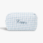 Toiletry Pouch - Blue Gingham