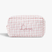 Toiletry Pouch - Pink Gingham