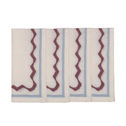 Embroidered Ripple Stitch Napkins 18" x 18" (Set of 4)