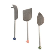 Stainless Steel Cheese Knife Set, (Set of 3)- 6.5 x 2 Inches