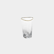 Aperitivo Hammered Highball Glasses with Gold Rim (Set of 4)