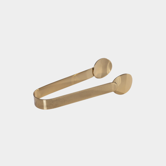 Spiga Textured Ice Tong, Gold