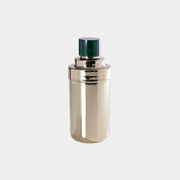 Spiga Stainless Steel Cocktail Shaker, Gold with Emerald Cap