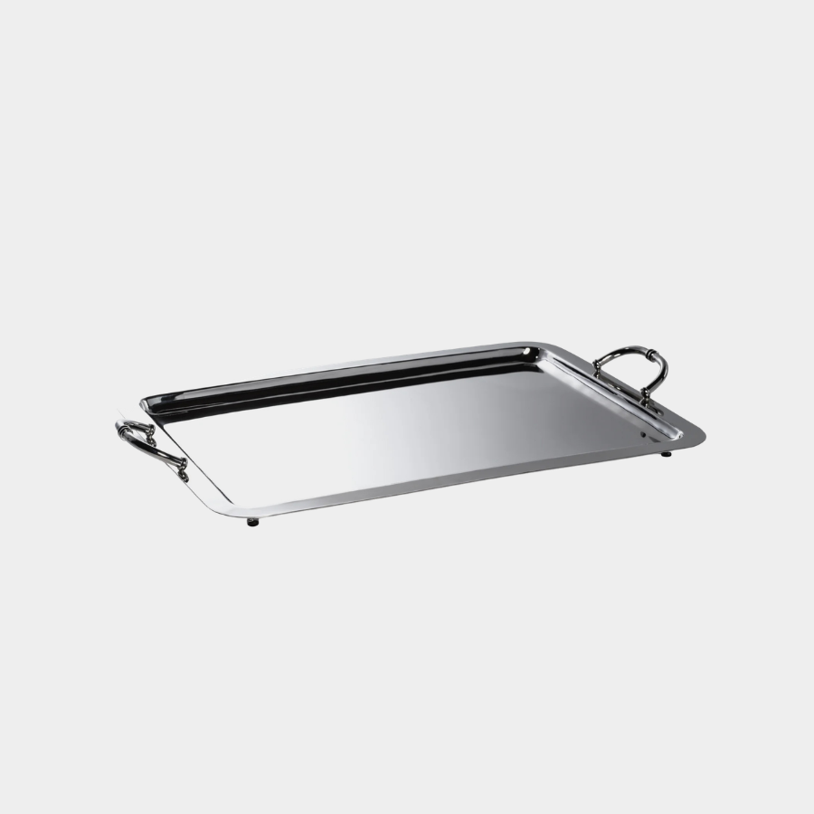 Manetta Steel and Brass Tray - Polished Nickel - 24 in
