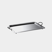 Manetta Steel and Brass Tray - Polished Nickel - 24 in