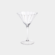 Portofino White Dot Martini Glasses (Set of 4)