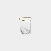 Aperitivo Hammered Double Old Fashioned Glasses with Gold Rim (Set of 4)