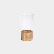 Fez Cut Glass Highball Glasses with Gold Leaf (Set of 4)