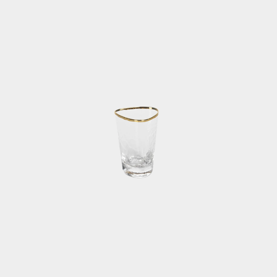 Aperitivo Hammered Shot Glasses with Gold Rim (Set of 6)