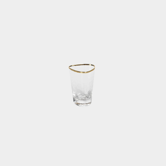 Aperitivo Hammered Shot Glasses with Gold Rim (Set of 6)