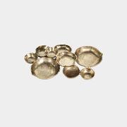 Cluster of Nine Round Serving Bowls - Dark Gold