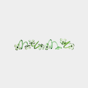 Botanica Glass Flower Napkin Rings (Set of 4 ) in Green