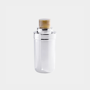 Spiga Stainless Steel Cocktail Shaker, Nickel with Amber Cap