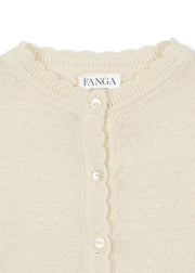 Venti Pointelle Knit Cardigan