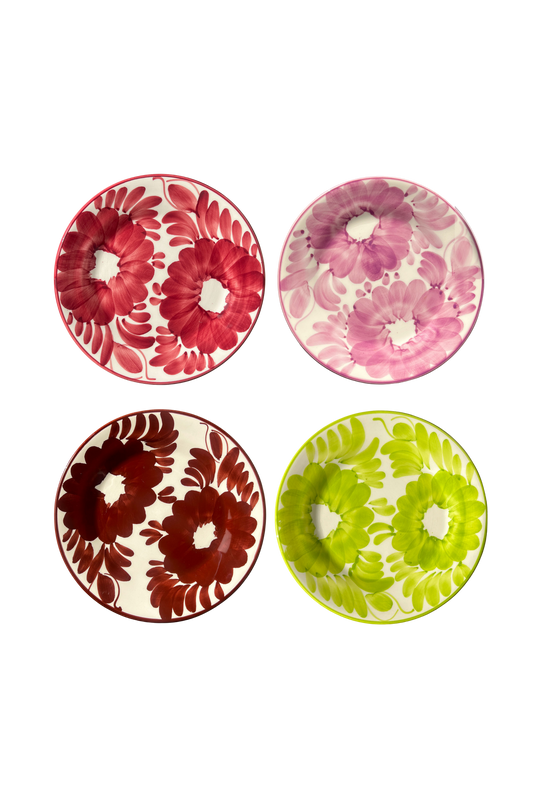 Florita Dessert Plates, Set of 4