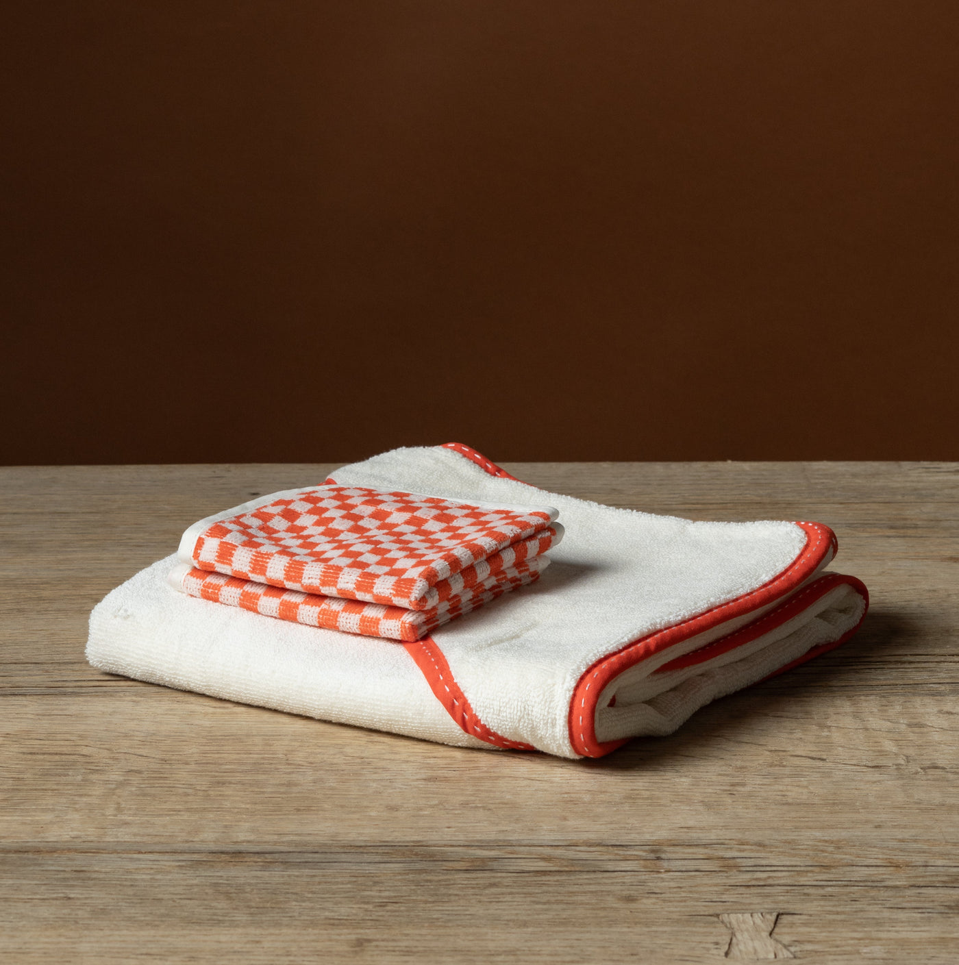 Baby Toweling in Paloma Sun & Ecru