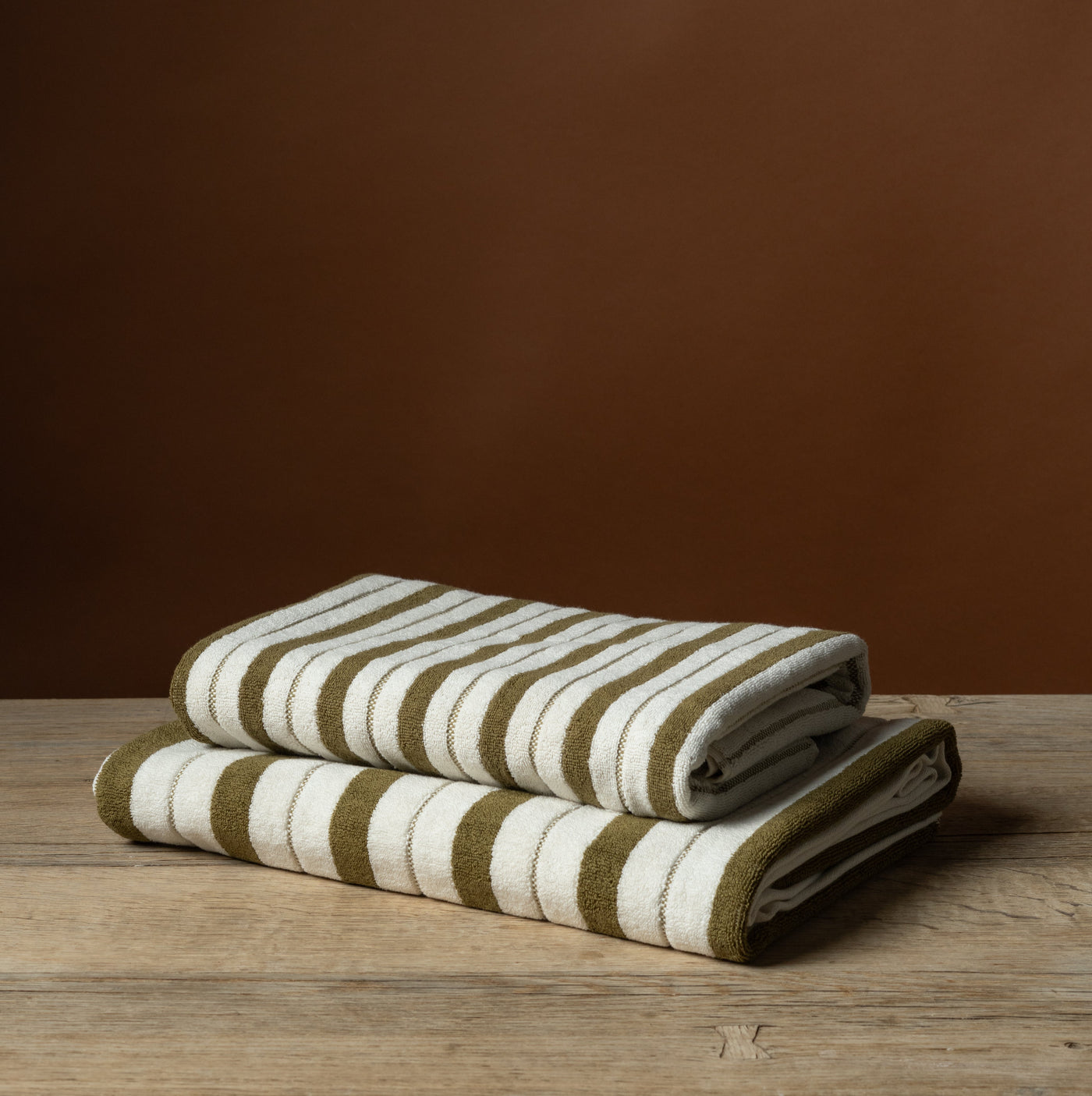 Franklin Bath Towel in Caper & Chalk