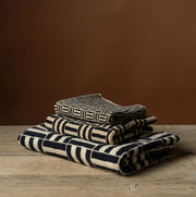 Willis Pool Towel in Sand & Noir