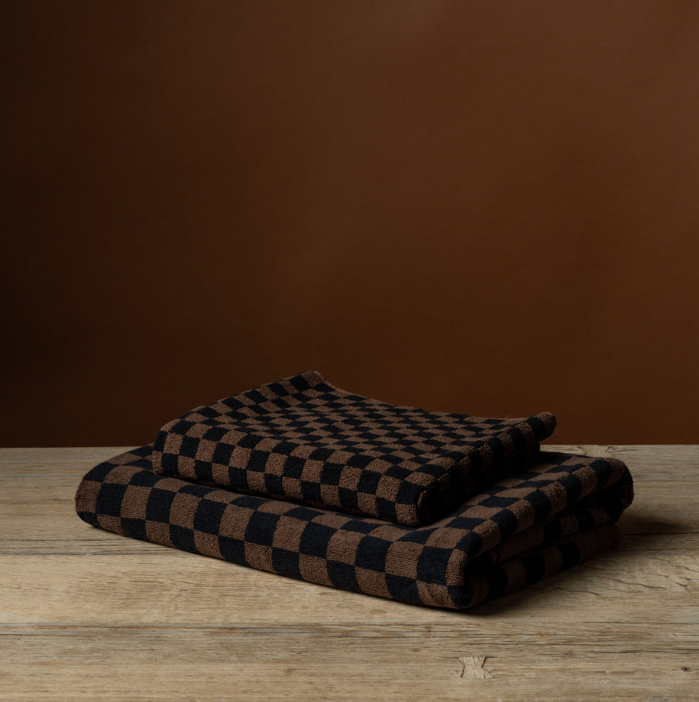 Beppu Bath Mat in Tabac & Noir