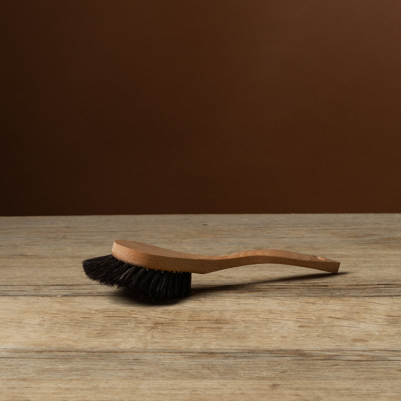 Large Black Horsehair Head Dish Brush