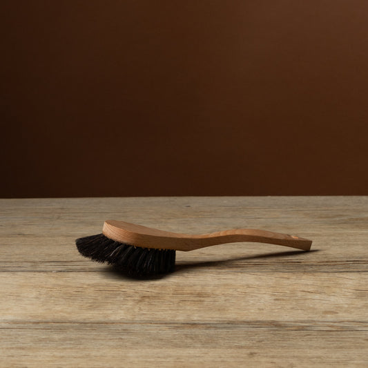 Large Black Horsehair Head Dish Brush