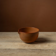 Golden Tobacco Hand-Blown Glass Spout Bowl