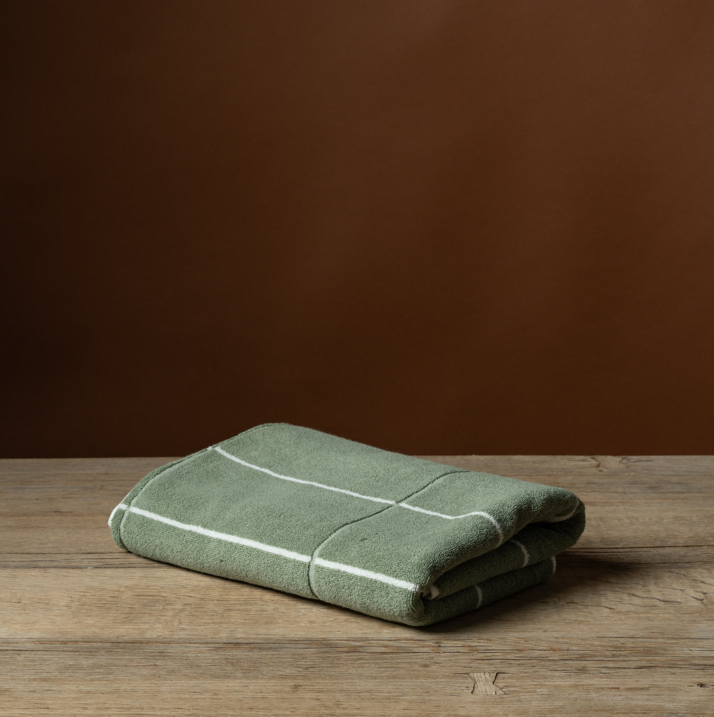 Bethell Bath Towel in Sage & Chalk