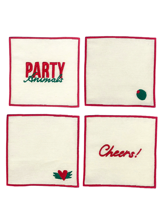 Set di Tovaglioli da Cocktail - “Party Animals”