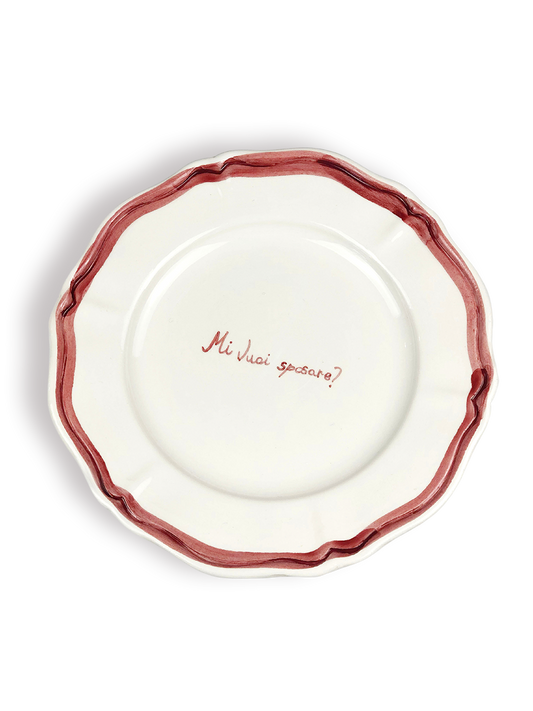 Piatto Mi vuoi sposare? - Collezione Fil Rouge