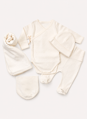Welcome Baby Organic Pointelle Cotton 5 Piece Set