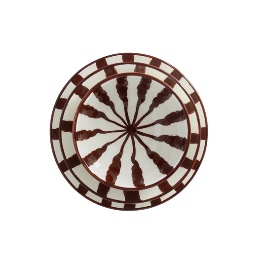 Wave Dinner Set - Espresso - 3 Piece
