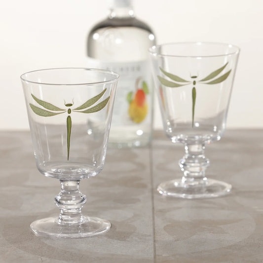 Whispering Dragonfly Water / Wine Stemware (Set of 6)