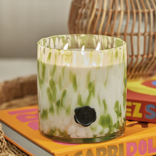 Apothecary Guild Opal Glass Three-Wick Candle, Sicilian Lemon Bergamot