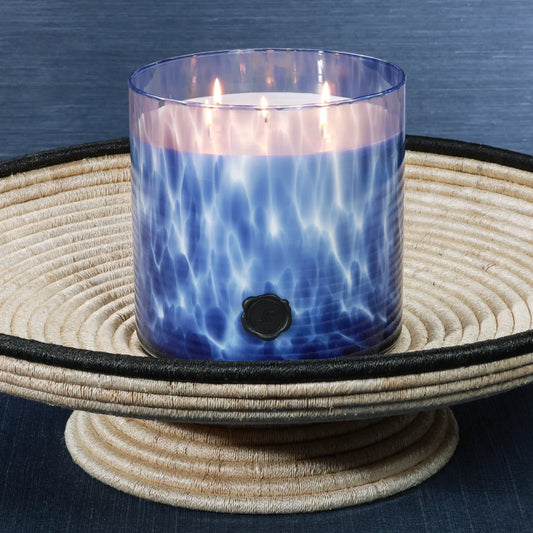 Apothecary Guild Opal Glass Five-Wick Candle, Sea Salt Coastal Mist