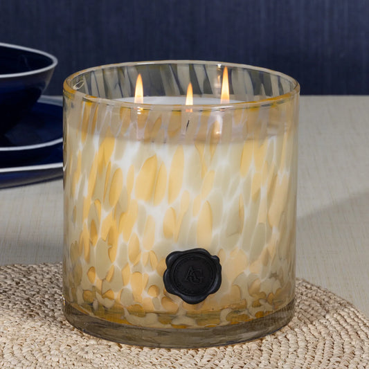 Apothecary Guild Opal Glass Three-Wick Candle Jar in Gift Box, Portofino