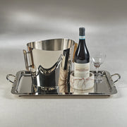 Manetta Steel and Brass Tray - Polished Nickel - 24 in