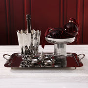 Manetta Steel and Brass Tray - Polished Nickel - 24 in