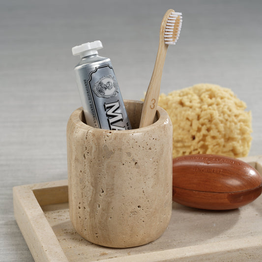 Travertine Marble Toothbrush Holder