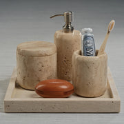 Travertine Marble Soap & Lotion Dispenser
