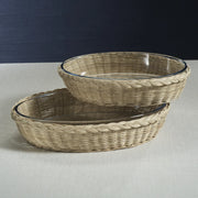 The Palmier Oval Pyrex in Rattan Basket