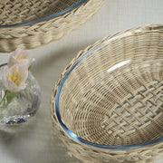 The Palmier Oval Pyrex in Rattan Basket