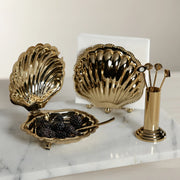 Evil Eye 4-Piece Set Cocktail Picks with Stand, Polished Gold