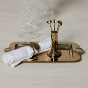 Evil Eye 4-Piece Set Cocktail Picks with Stand, Polished Gold