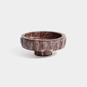 Marbella Red Levanto Marble Pedestal Decorative Bowl