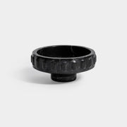 Marbella Black Marquina Marble Pedestal Decorative Bowl