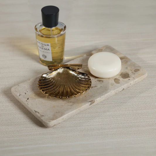 Crema Fossil Marble Vanity Tray