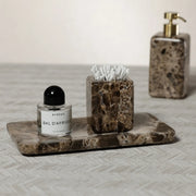 Marrón Emperador Marble Vanity Jar