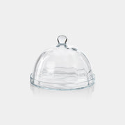 Loulou Optic Pastry Glass Plate with Cloche